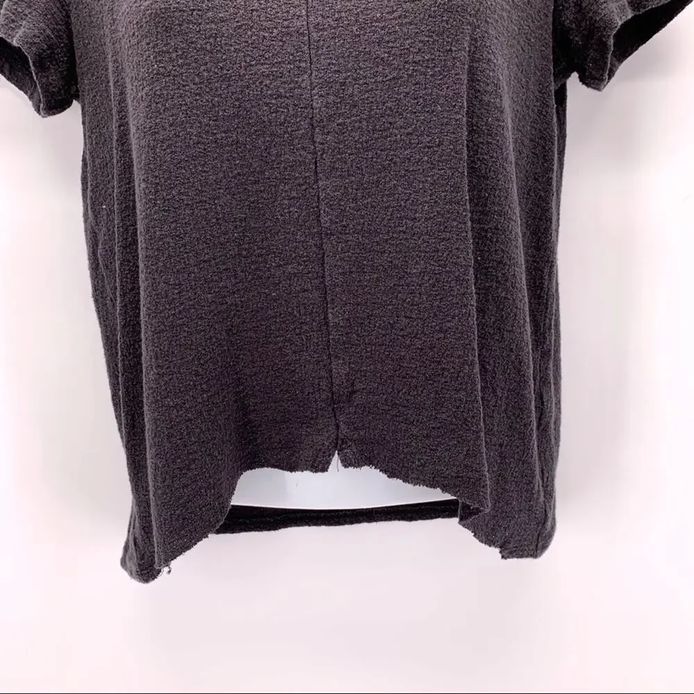 Madewell Black Texture & Thread Cotton Tee Shirt XXS